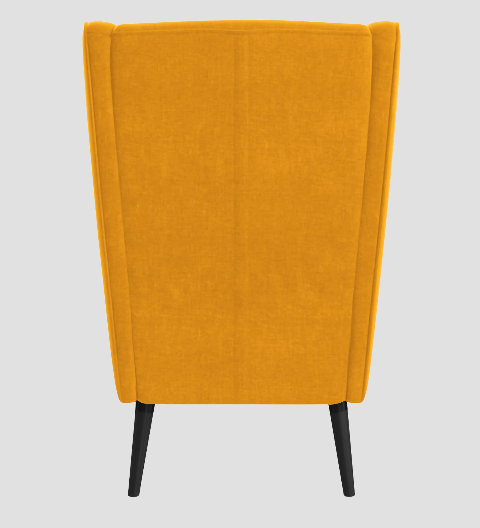 Niya Velvet 1 Seater Wing Chair in Safforn Yellow Colour