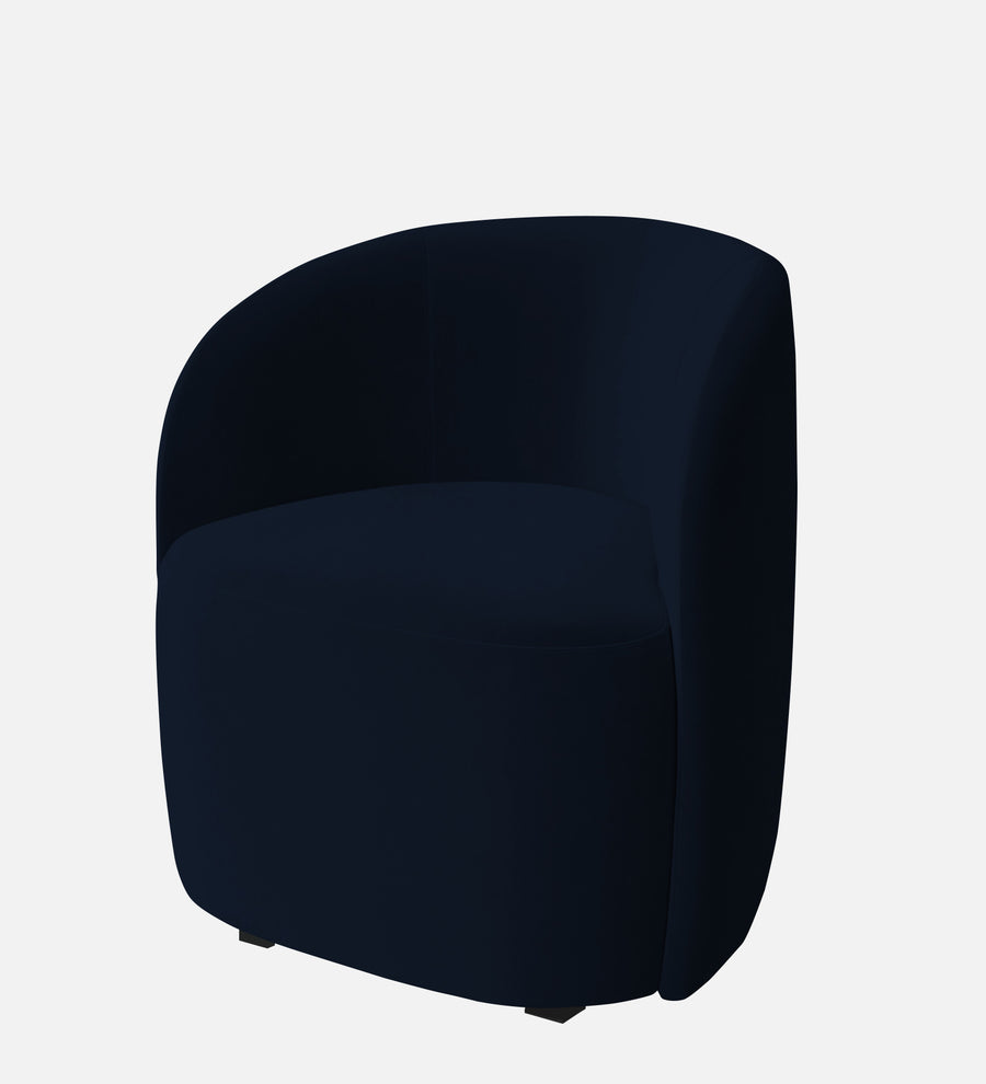 Lucky Velvet Lounge Chair In Dark Blue Colour - Febonic Living