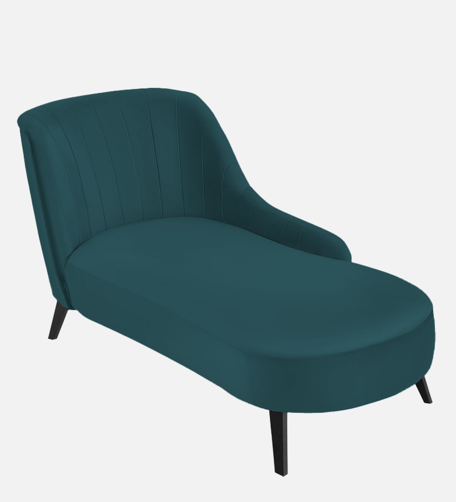 Flora Velvet RHS Chaise Lounger in Arabian Green Colour