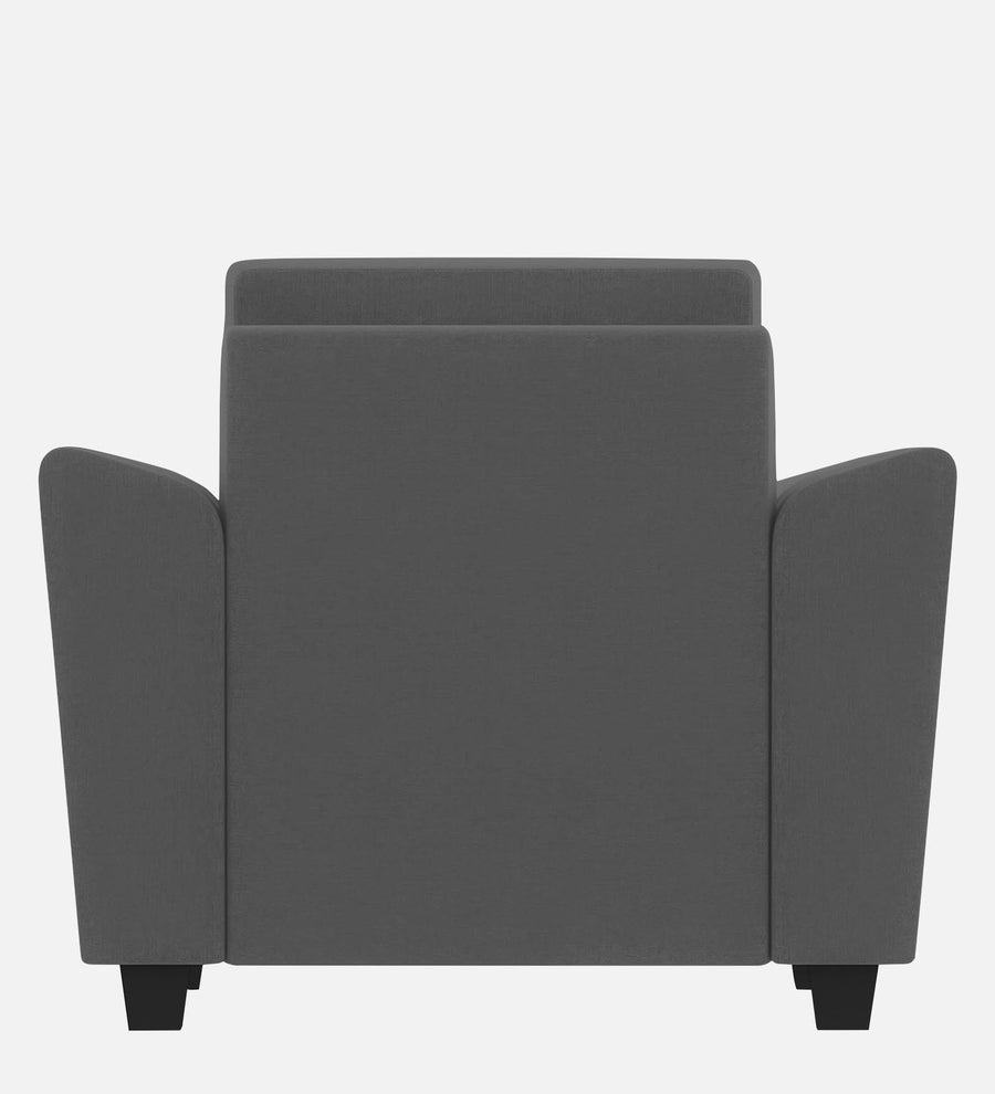 Daku Fabric 1 Seater Sofa In Charcoal Grey Colour - Febonic Living