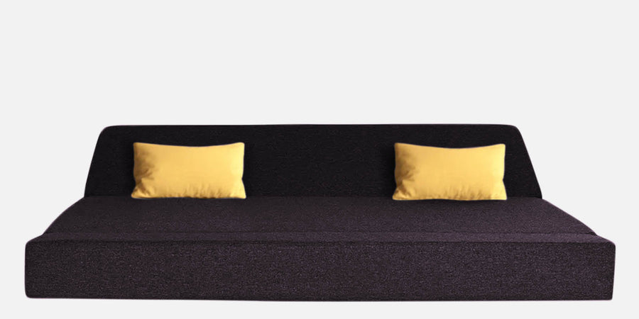 Fleepy Fabric 3 Seater Foldable Sofa Cum Bed In Cara Brown Colour - Febonic Living