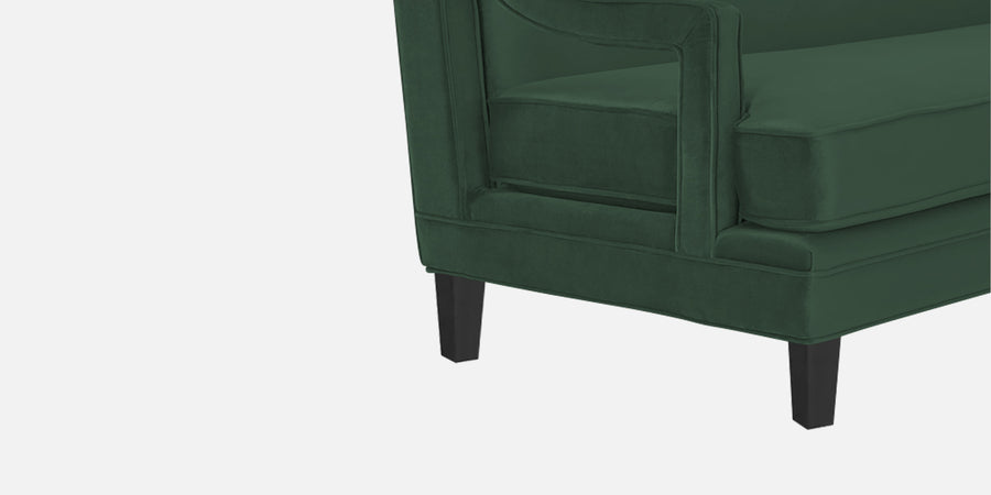 Daffy Velvet 3 Seater Sofa In Amazon Green Colour - Febonic Living
