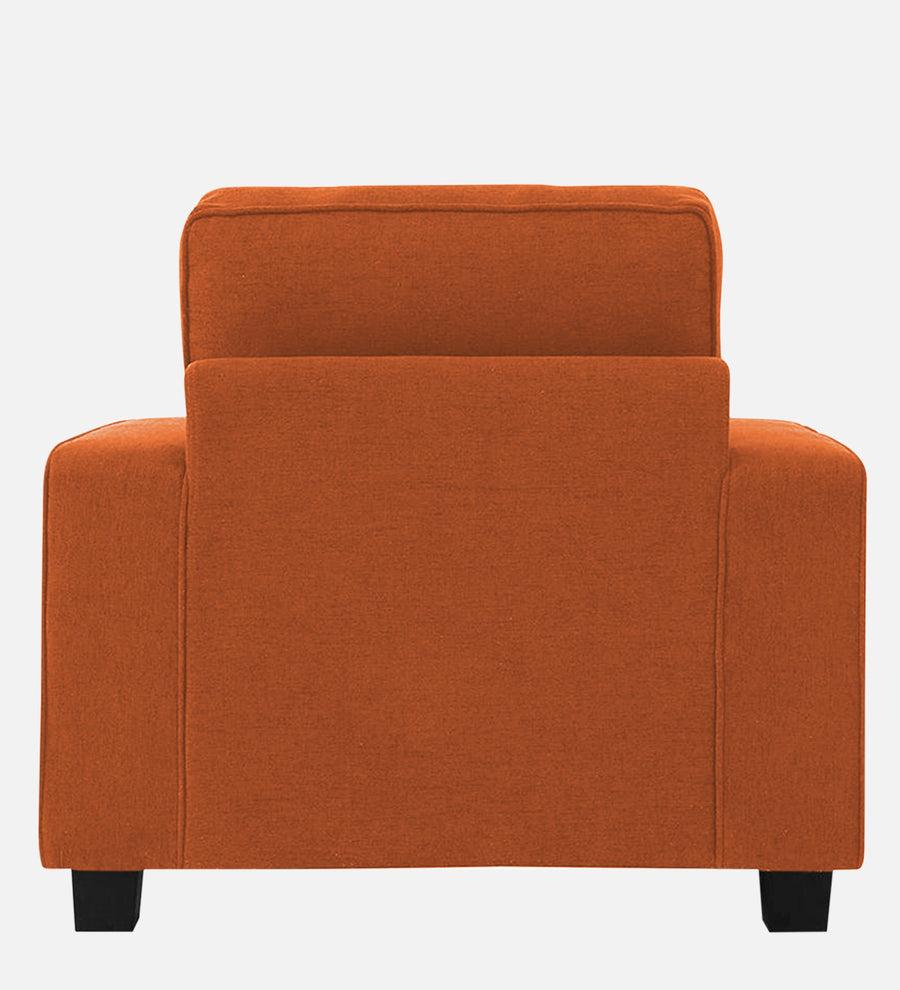 Ladybug Fabric 1 Seater Sofa In Vivid Orange Colour - Febonic Living