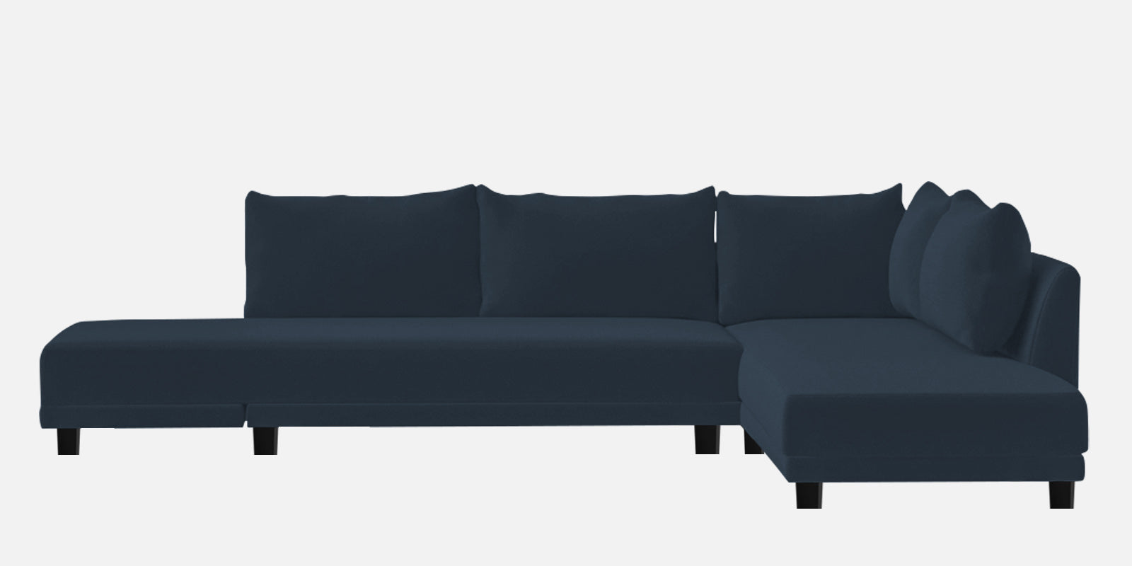 Ira Fabric LHS 6 Seater Sofa Cum Bed In Denim Blue Colour