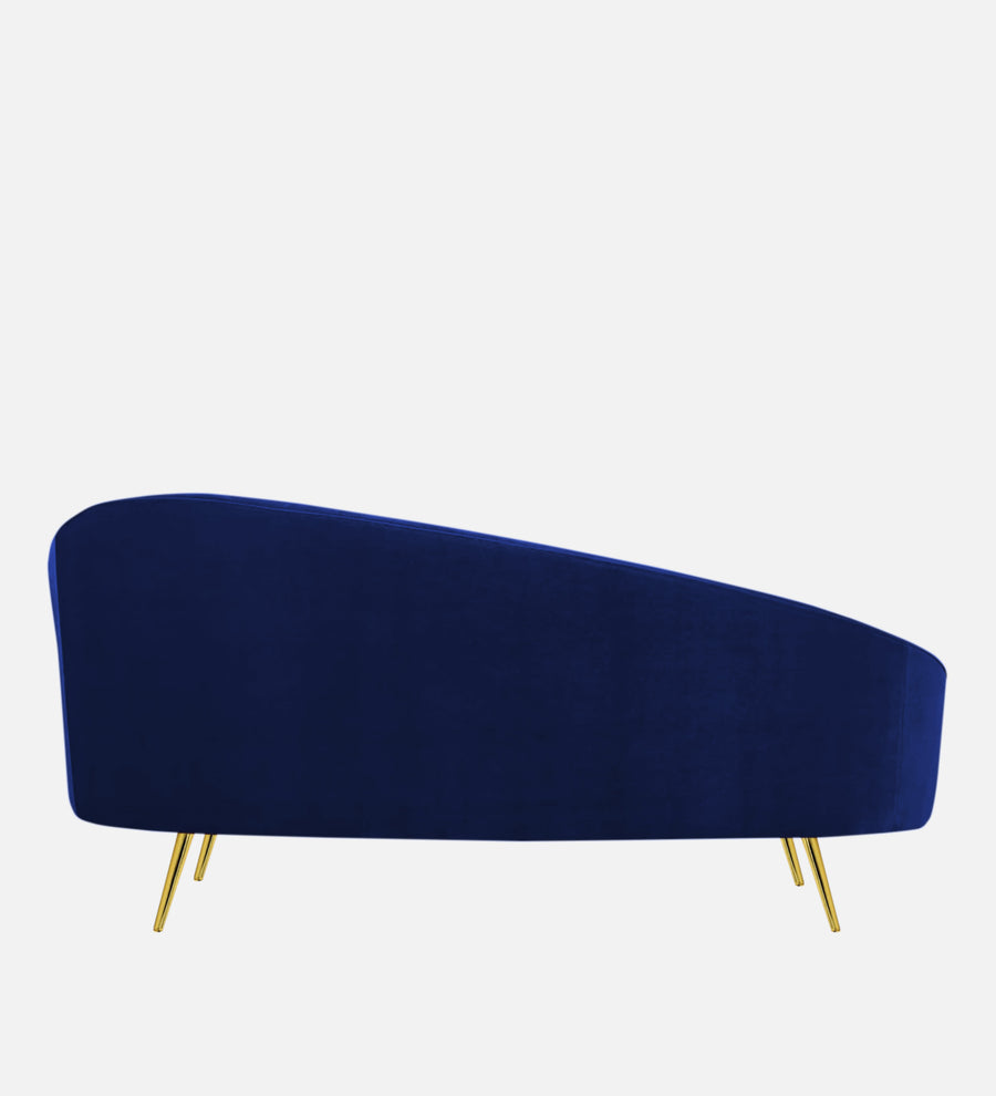 Cely Velvet Lhs Chaise Lounger In Imperial Blue Colour - Febonic Living