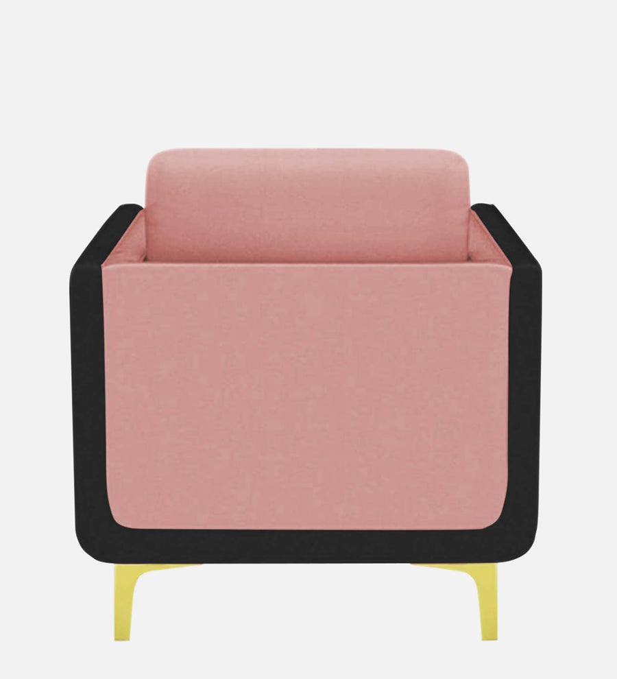 Visky Velvet 1 Seater Sofa In Millennial Pink And Hory Grey Colour - Febonic Living