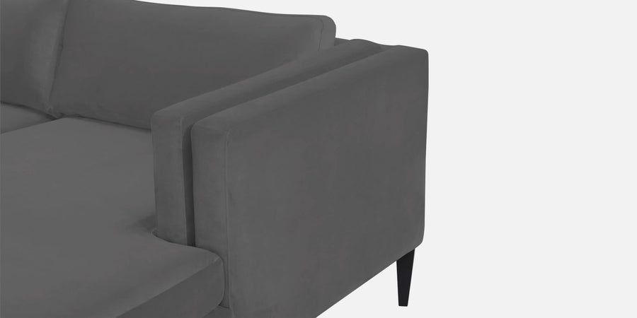 Jasper Velvet Rhs Sectional Sofa 3 Lounger In Davy Grey Colour - Febonic Living