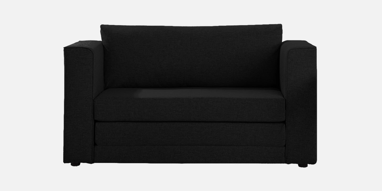 Kenia Fabric 2 Seater Convertible Sofa Cum Bed in Zed Black Colour