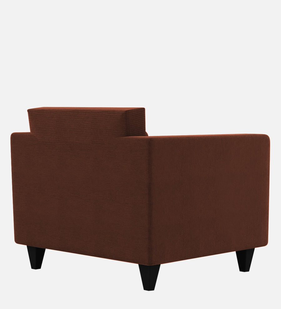 Nipul Fabric 1 Seater Sofa In Coffee Brown Colour - Febonic Living