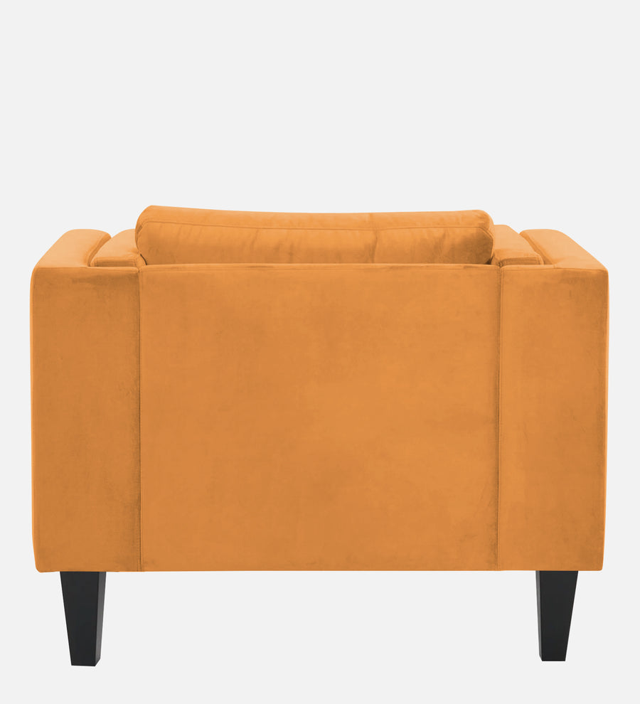 Jasper Velvet 1 Seater Sofa In Tangerine Orange Colour - Febonic Living