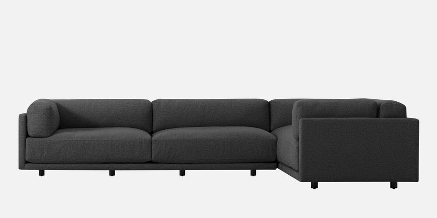 Nixon Fabric 6 Seater Lhs Corner Sofa In Charcoal Grey Colour - Febonic Living