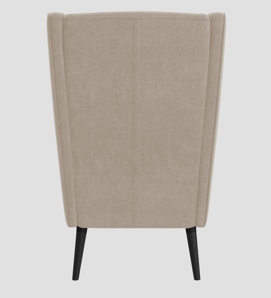 Niya Velvet Wing Chair In Cream Beige Colour - Febonic Living