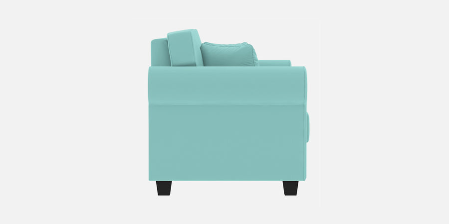 Numonk Velvet 3 Seater Sofa In Barmunda Aqua Colour - Febonic Living