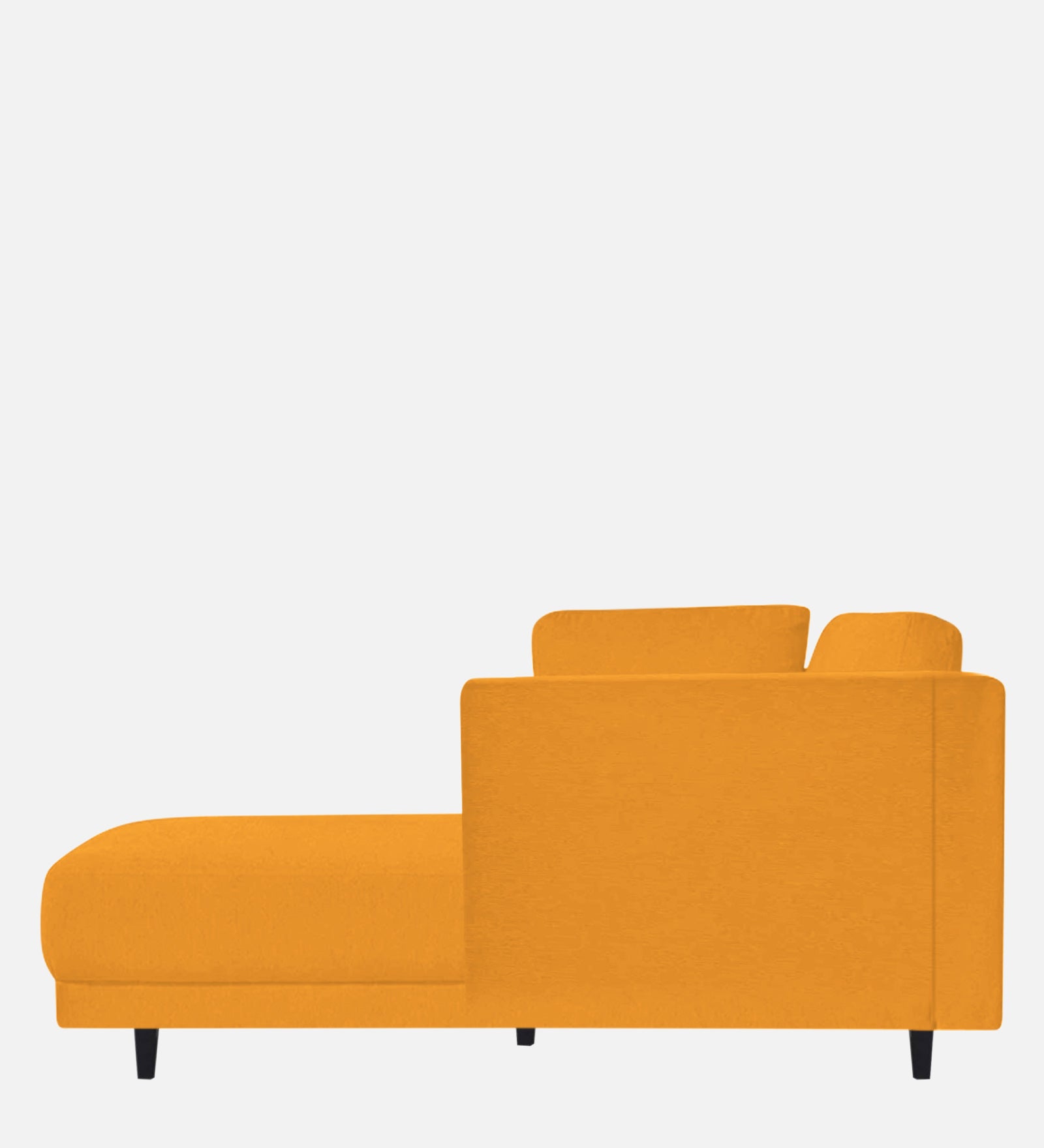 Jonze Velvet RHS Chaise Lounger in Safforn Yellow Colour