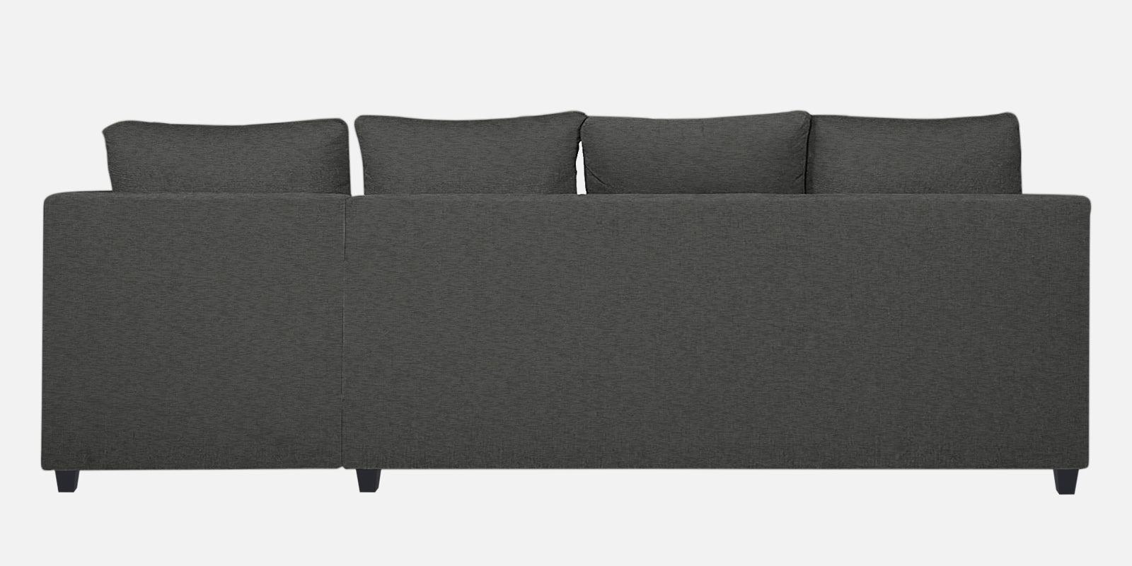 Nebula Fabric LHS Sectional Sofa (3+Lounger) in Charcoal Grey Colour