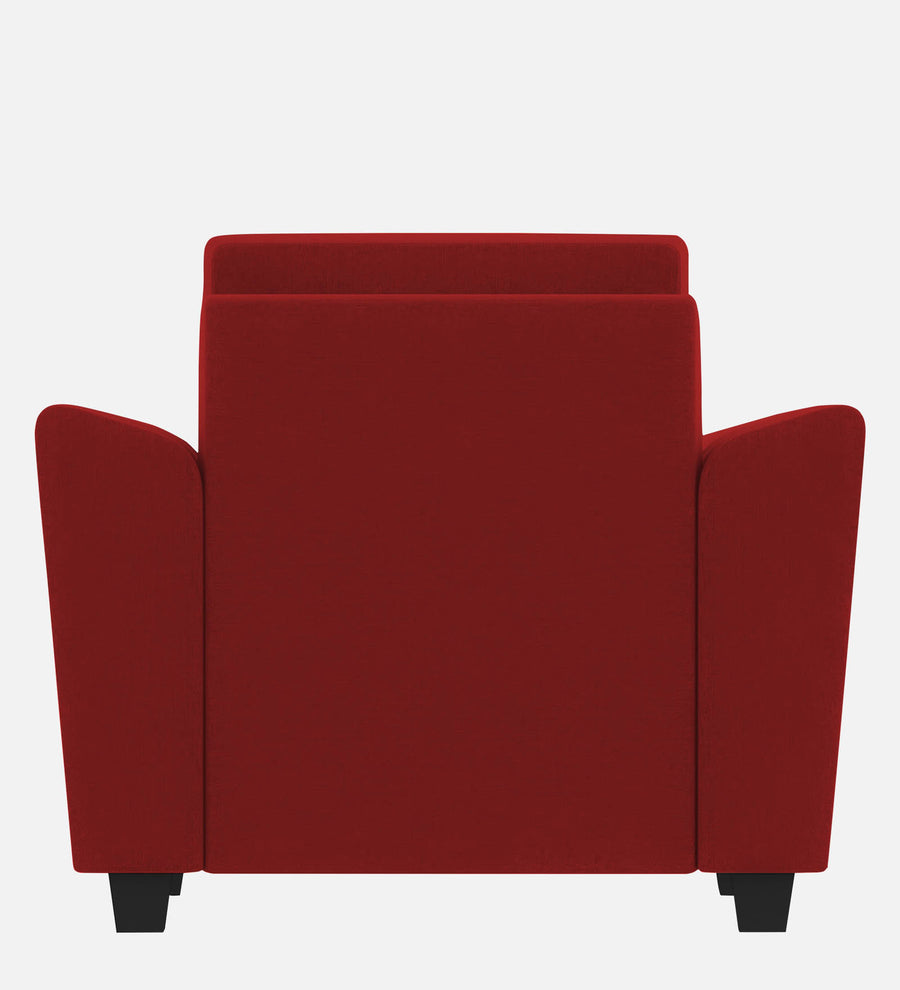 Daku Fabric 1 Seater Sofa In Blood Maroon Colour - Febonic Living