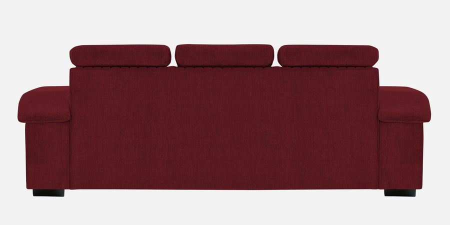 Draco Fabric 3 Seater Sofa In Blood Maroon Colour - Febonic Living