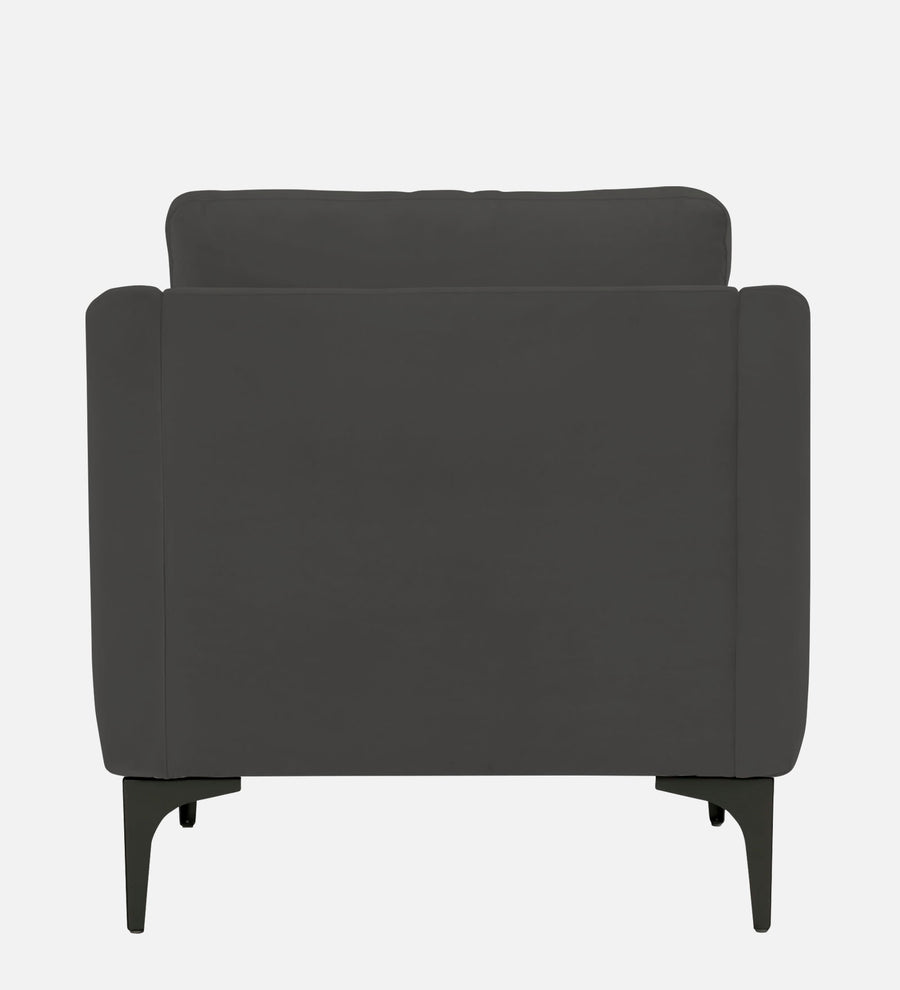 Haru Velvet 1 Seater Sofa In Hory Grey Colour - Febonic Living
