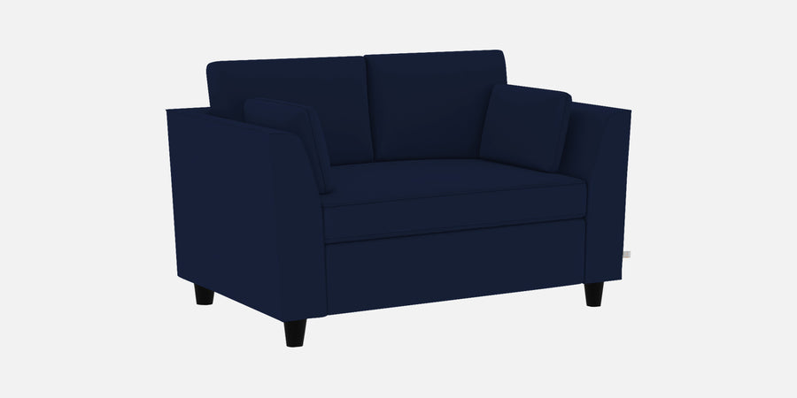 Bristo Velvet 2 Seater Sofa In Indigo Blue Colour With Storage - Febonic Living