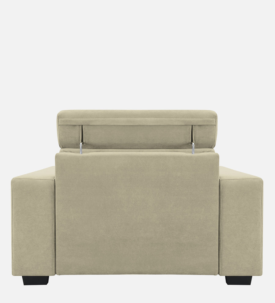 Hiro Fabric 1 Seater Sofa In Carnival Beige Colour - Febonic Living