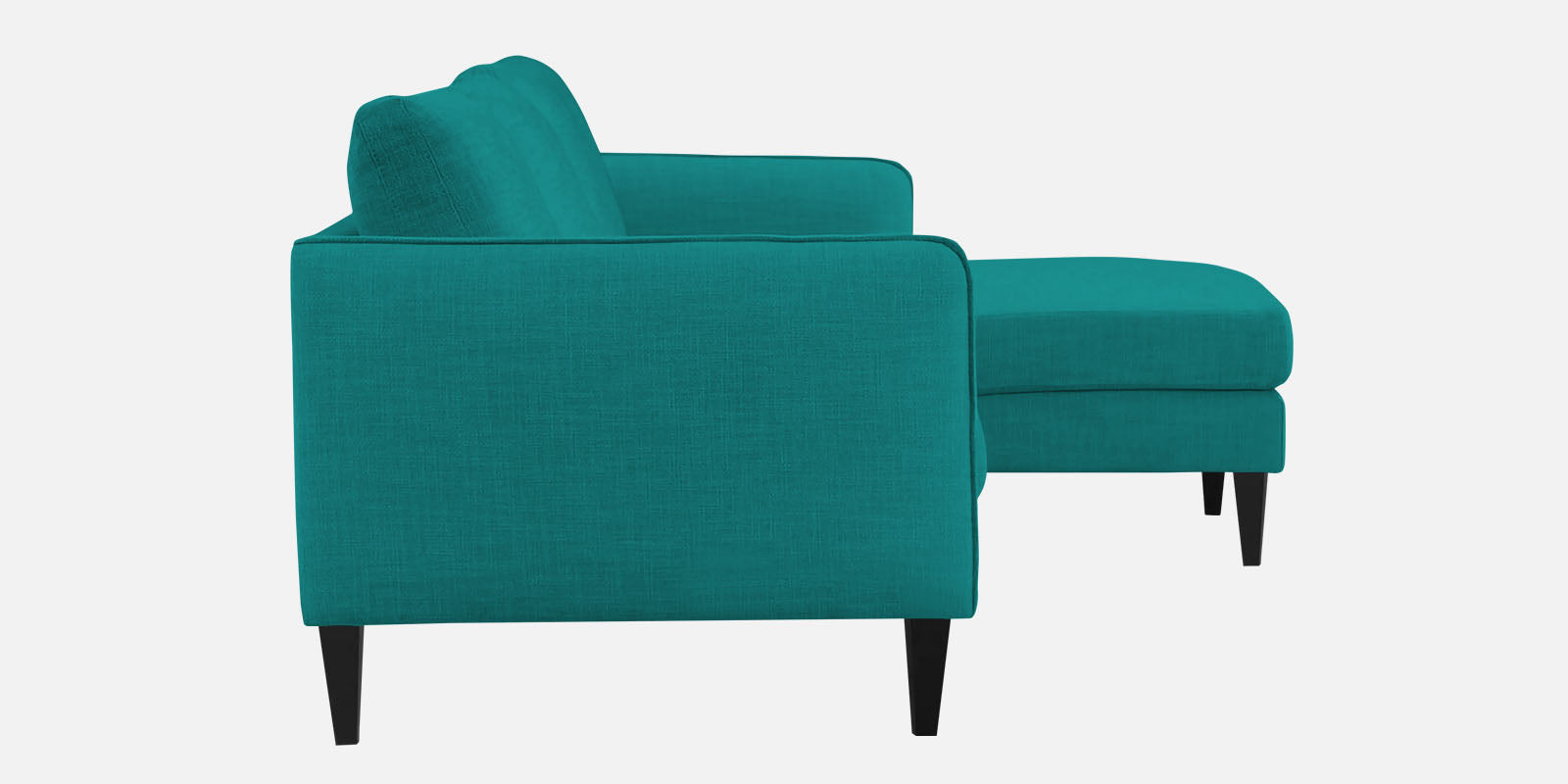 Piku Fabric LHS Sectional Sofa (3+Lounger) in Sea Green Colour