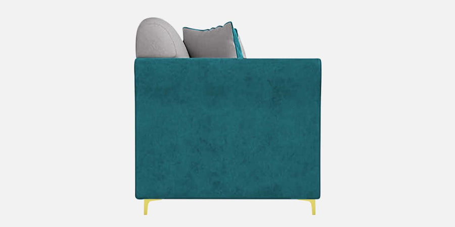 Jordan Velvet 2 Seater Sofa In Pinegreen And Concreate Grey Colour - Febonic Living