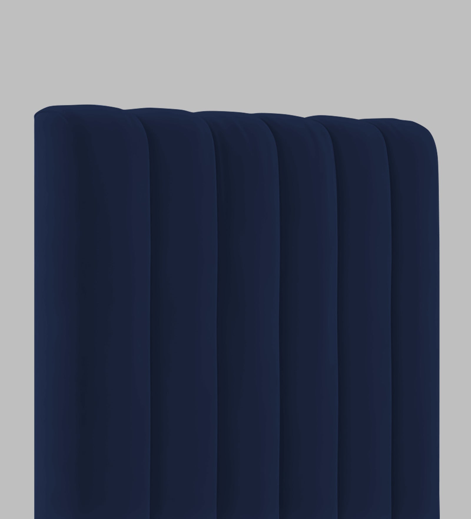 Lara Velvet Upholstered Single Bed in Indigo Blue Colour