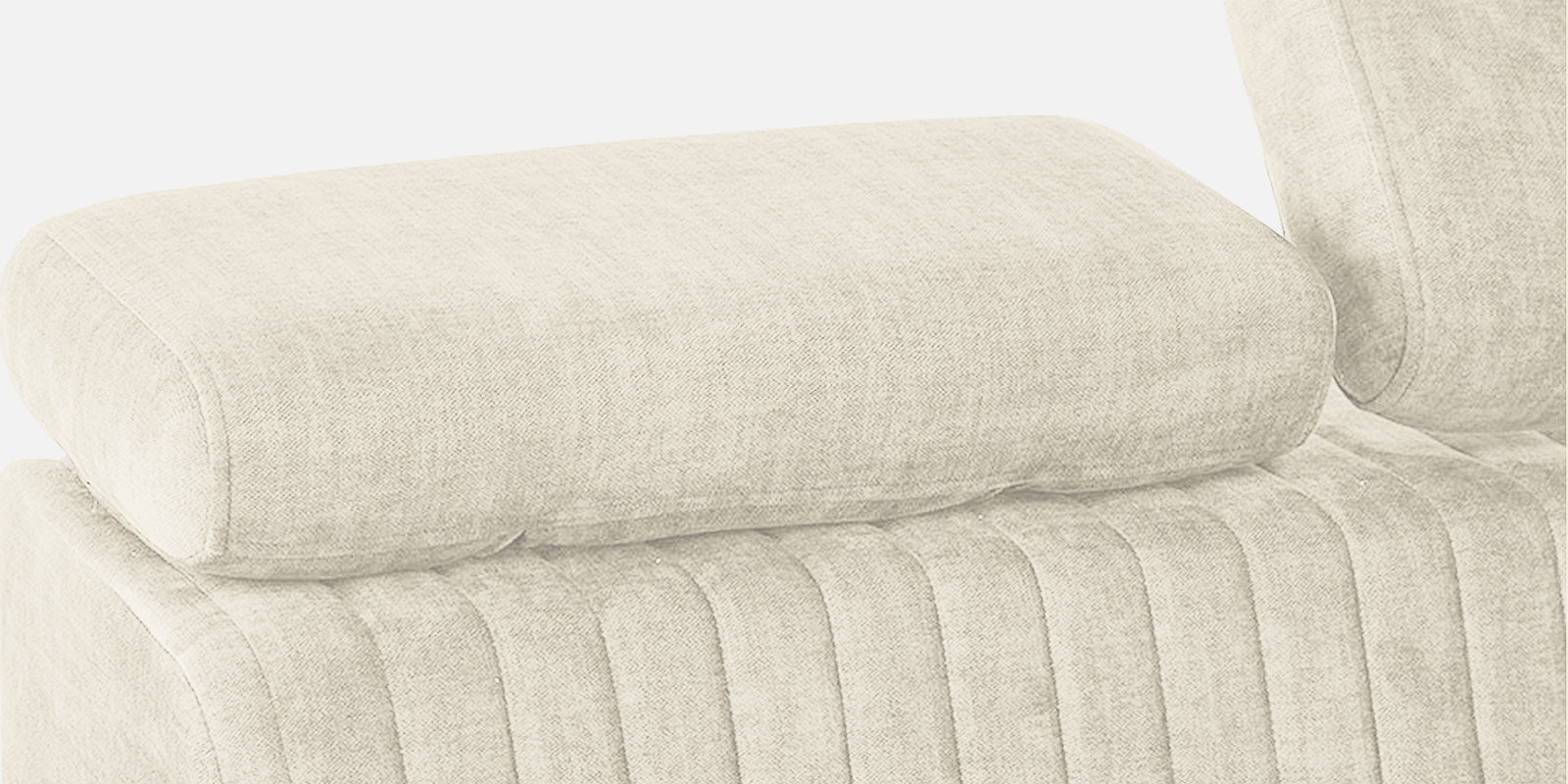 Draco Fabric 6 Seater Corner Sofa In Ivory Cream Colour - Febonic Living
