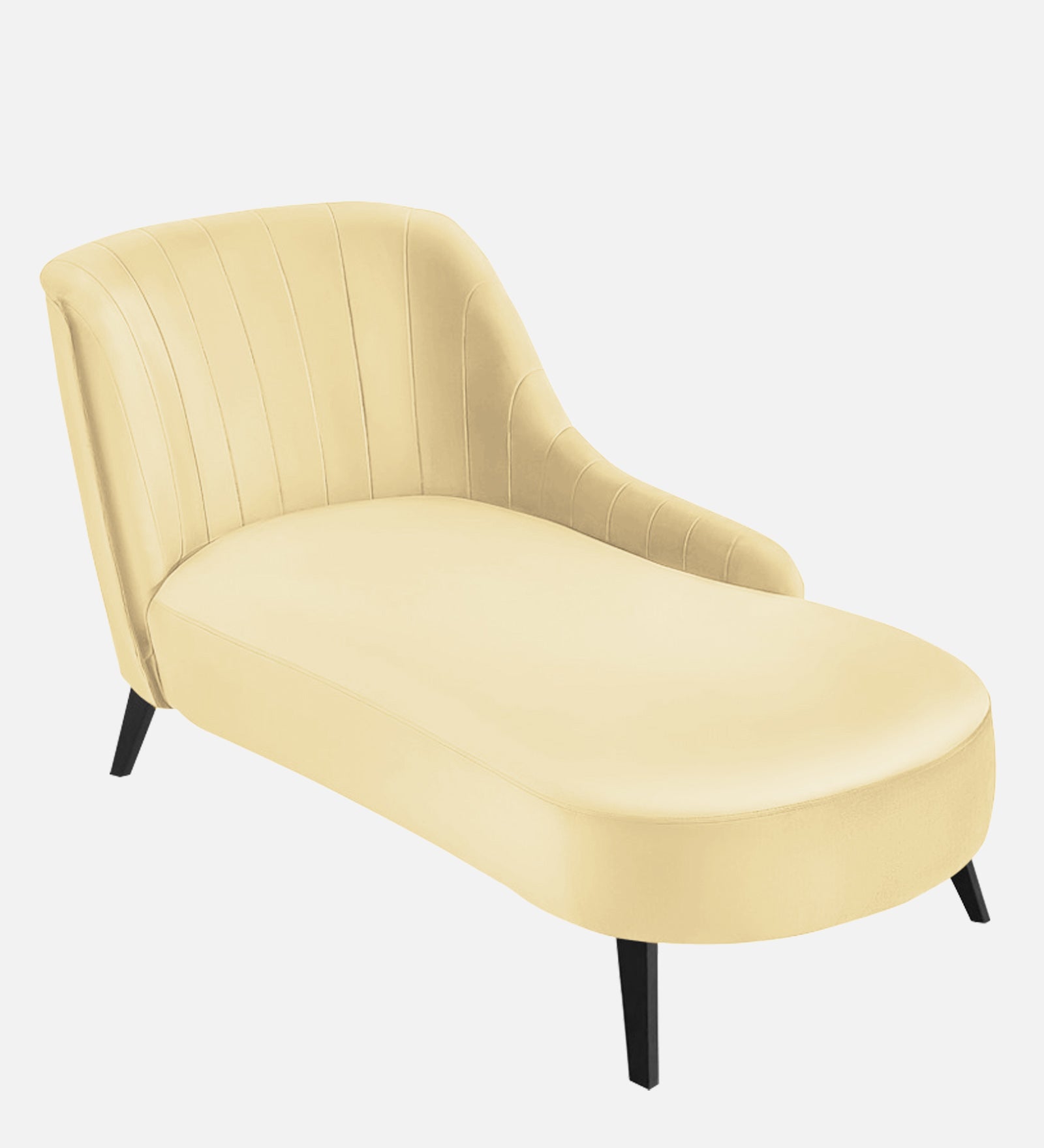 Flora Velvet RHS Chaise Lounger in Sandy Beige Colour