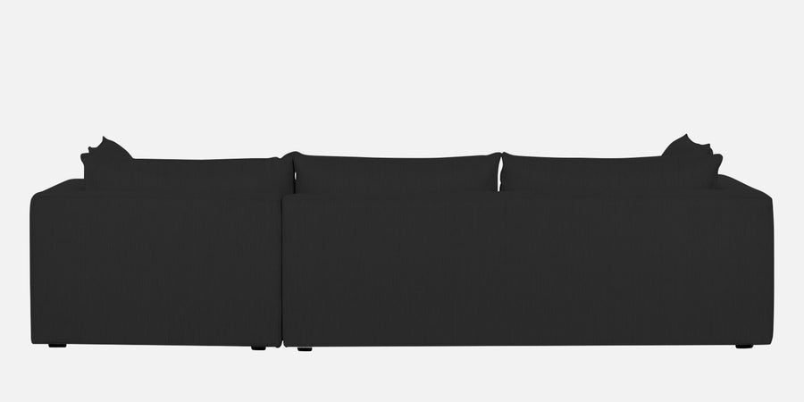 Ziggy Fabric Rhs Sectional Sofa 3 Lounger In Bitter Black Colour - Febonic Living