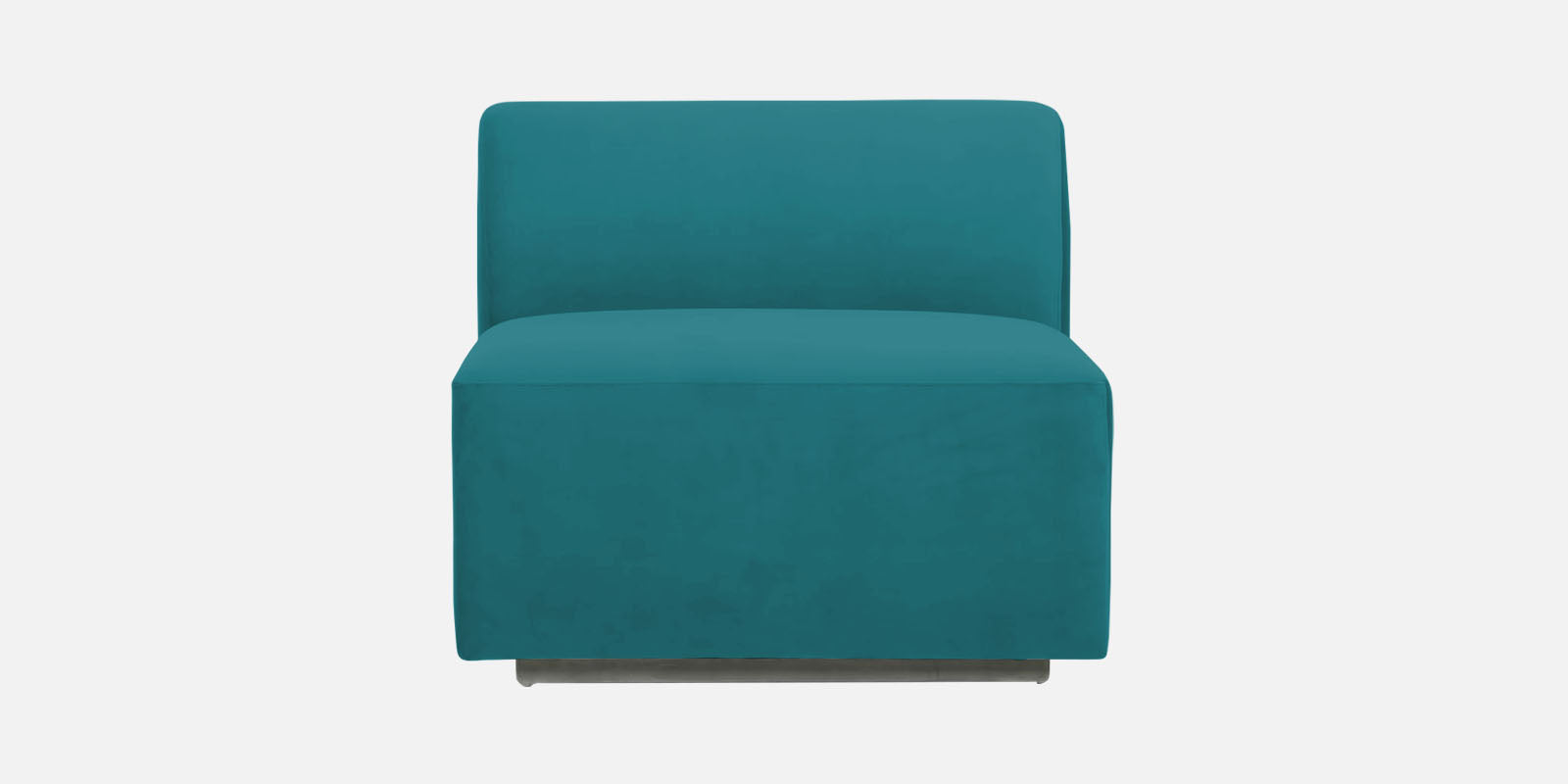 Bufa Velvet RHS Sectional Sofa In Arabian green Colour With Ottoman