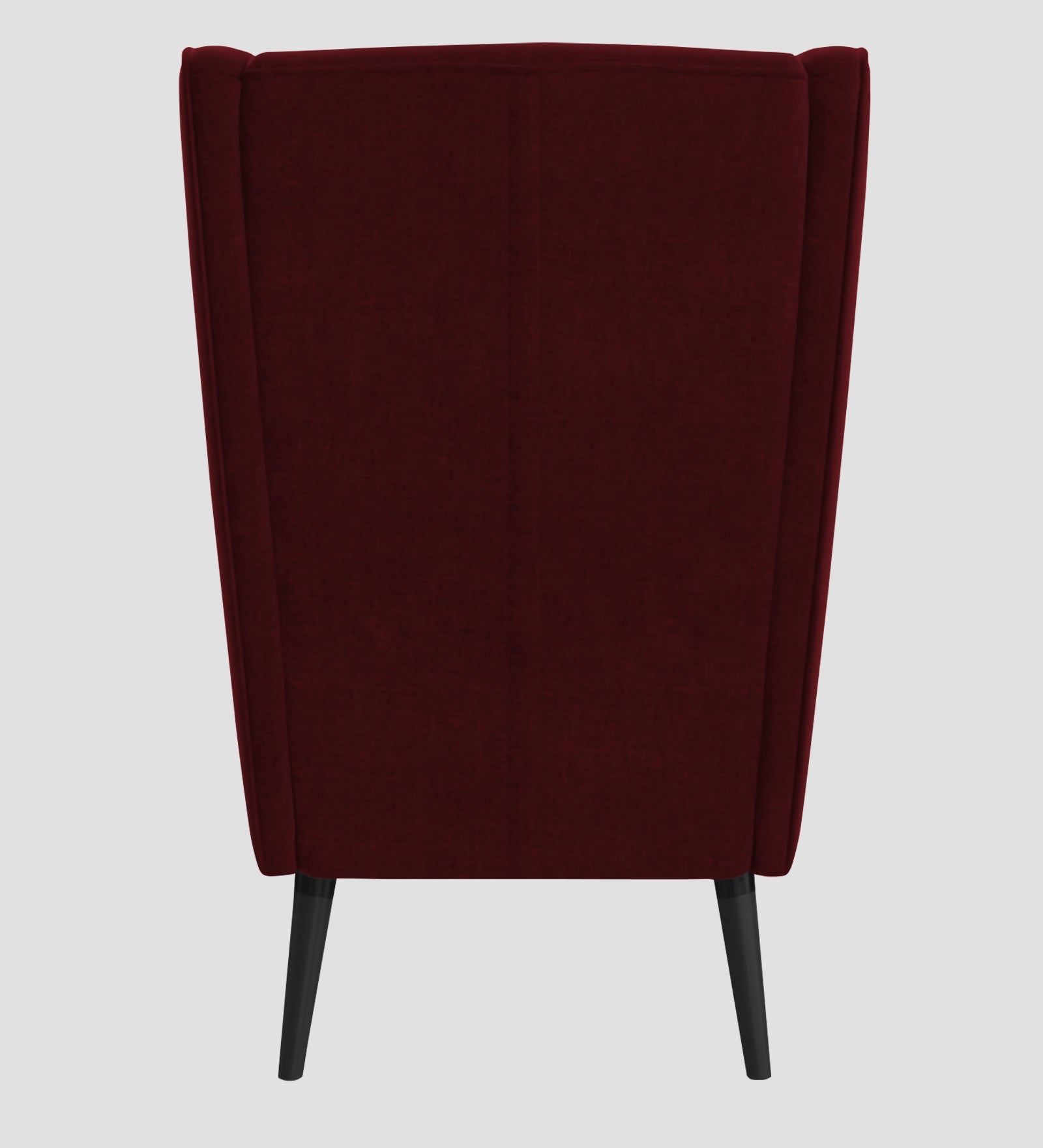 Niya Velvet 1 Seater Wing Chair in Dark Maroon Colour