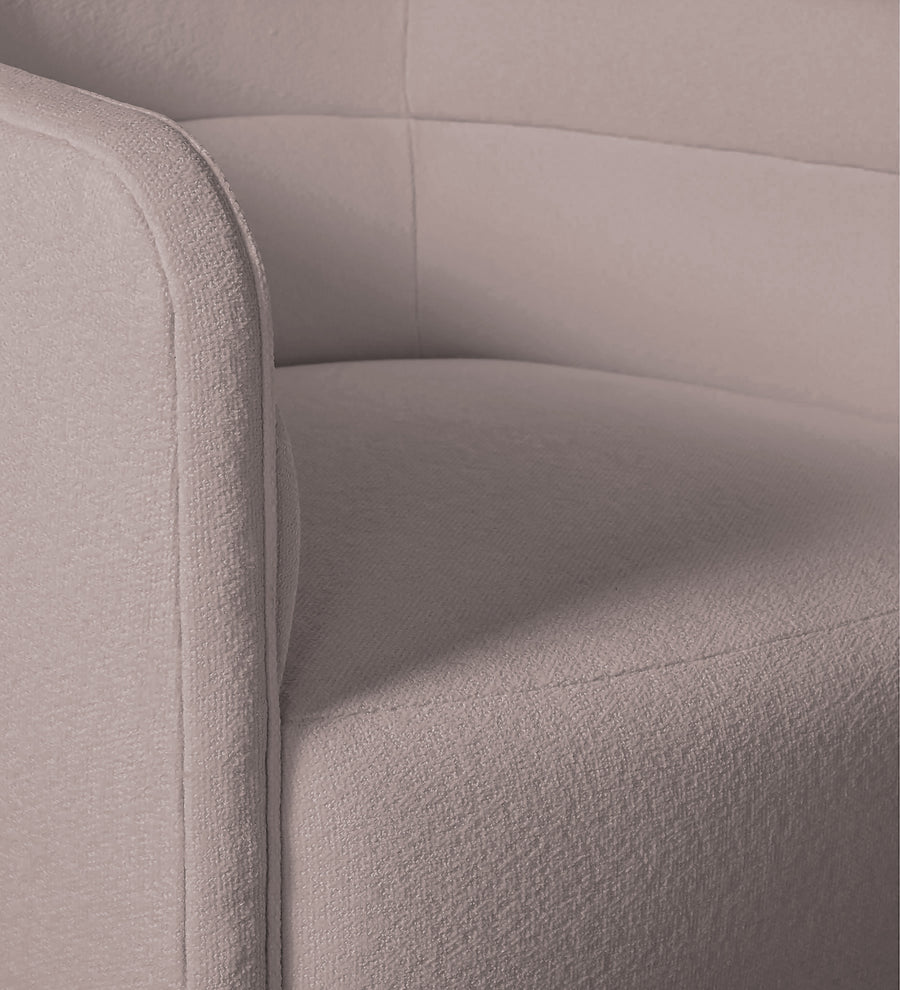 Ria Fabric Swivel Chair In Almond Beige Colour - Febonic Living