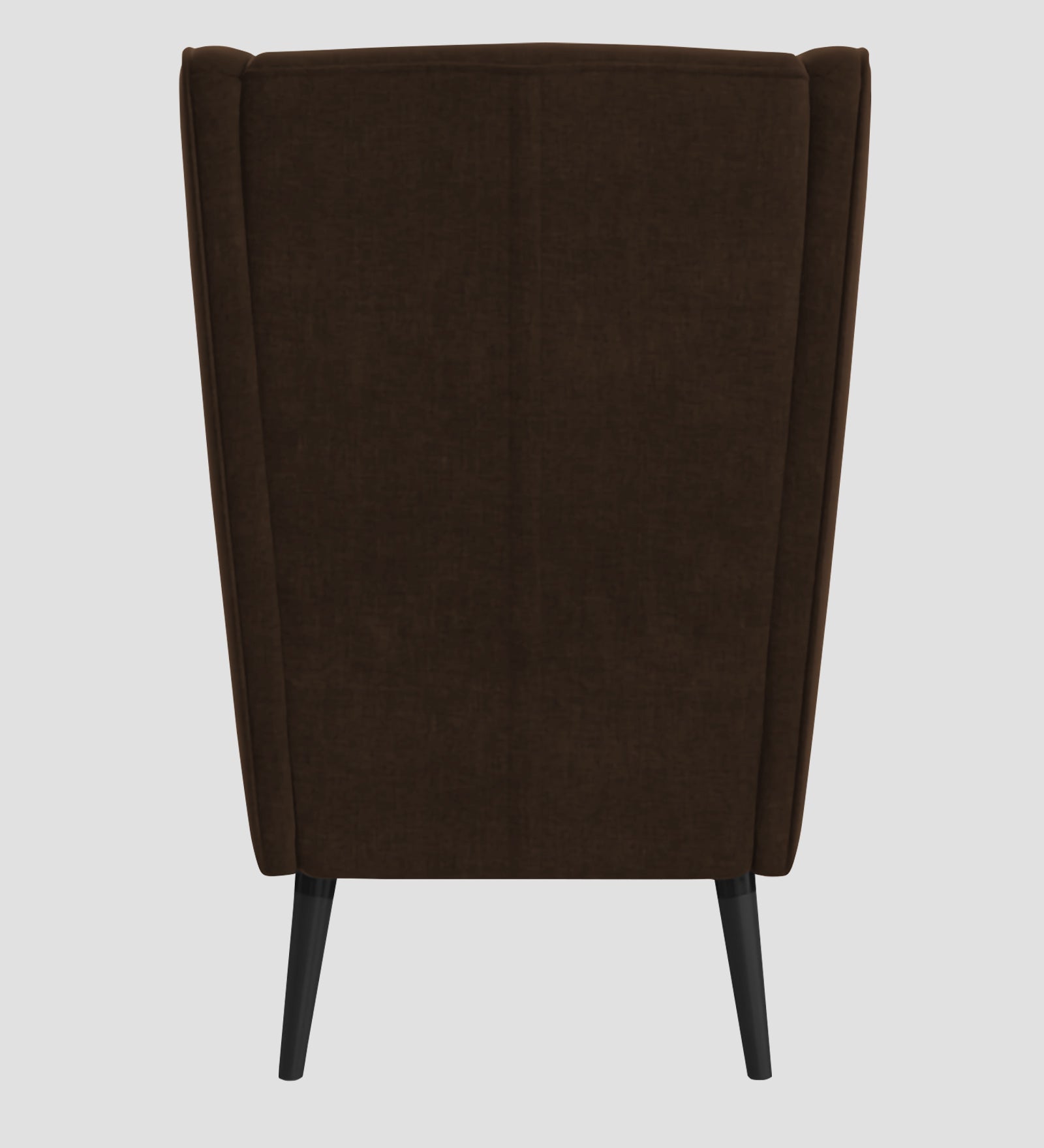 Niya Velvet 1 Seater Wing Chair in Cholocate Brown Colour