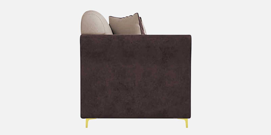 Jordan Velvet 2 Seater Sofa In Mocha Brown And Camel Beige Colour - Febonic Living