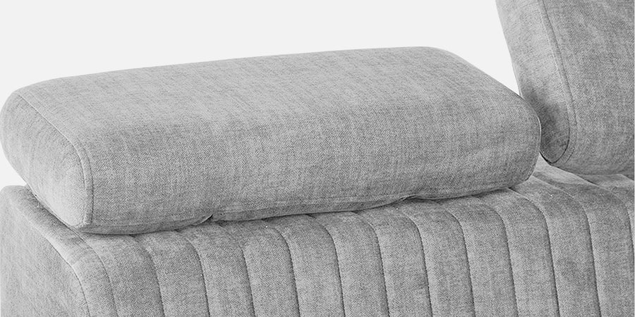 Draco Fabric 6 Seater Corner Sofa In Lit Grey Colour - Febonic Living