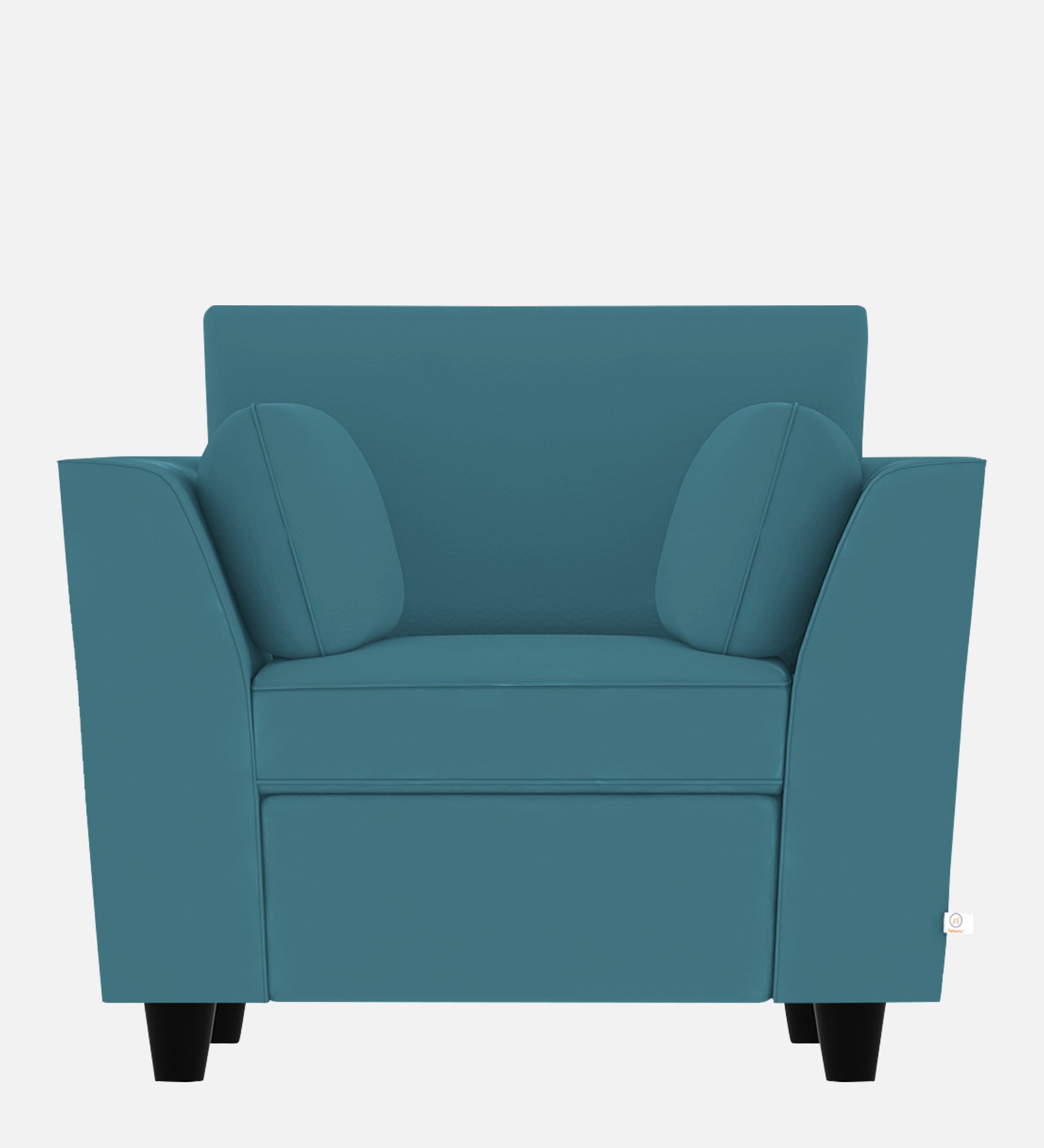 Bristo Velvet 1 Seater Sofa in Aqua Blue Colour