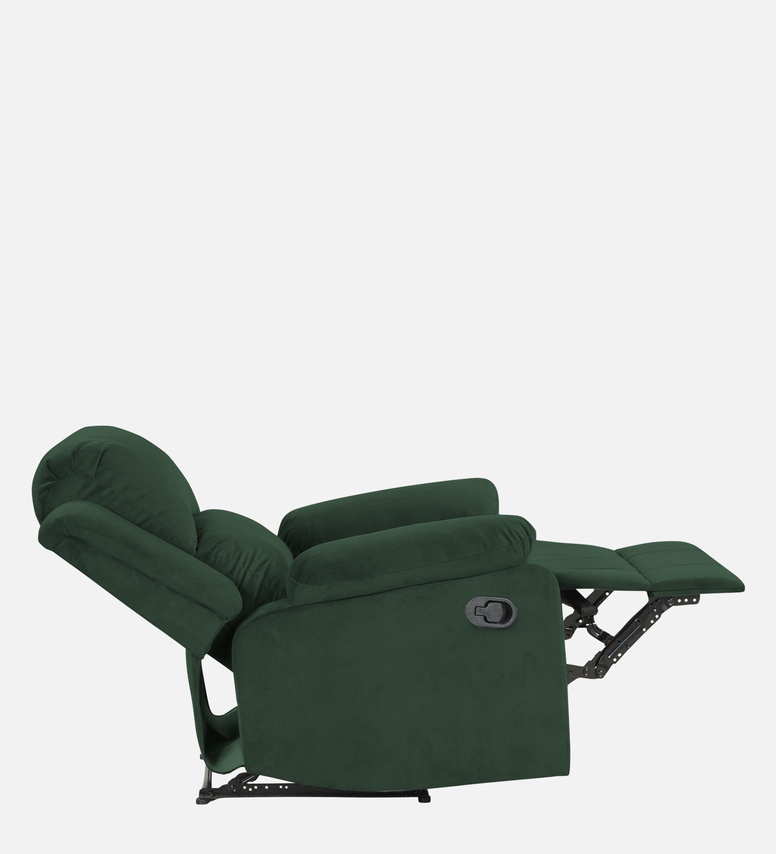 Henry Velvet Manual 1 Seater Recliner In Amazon Green Colour