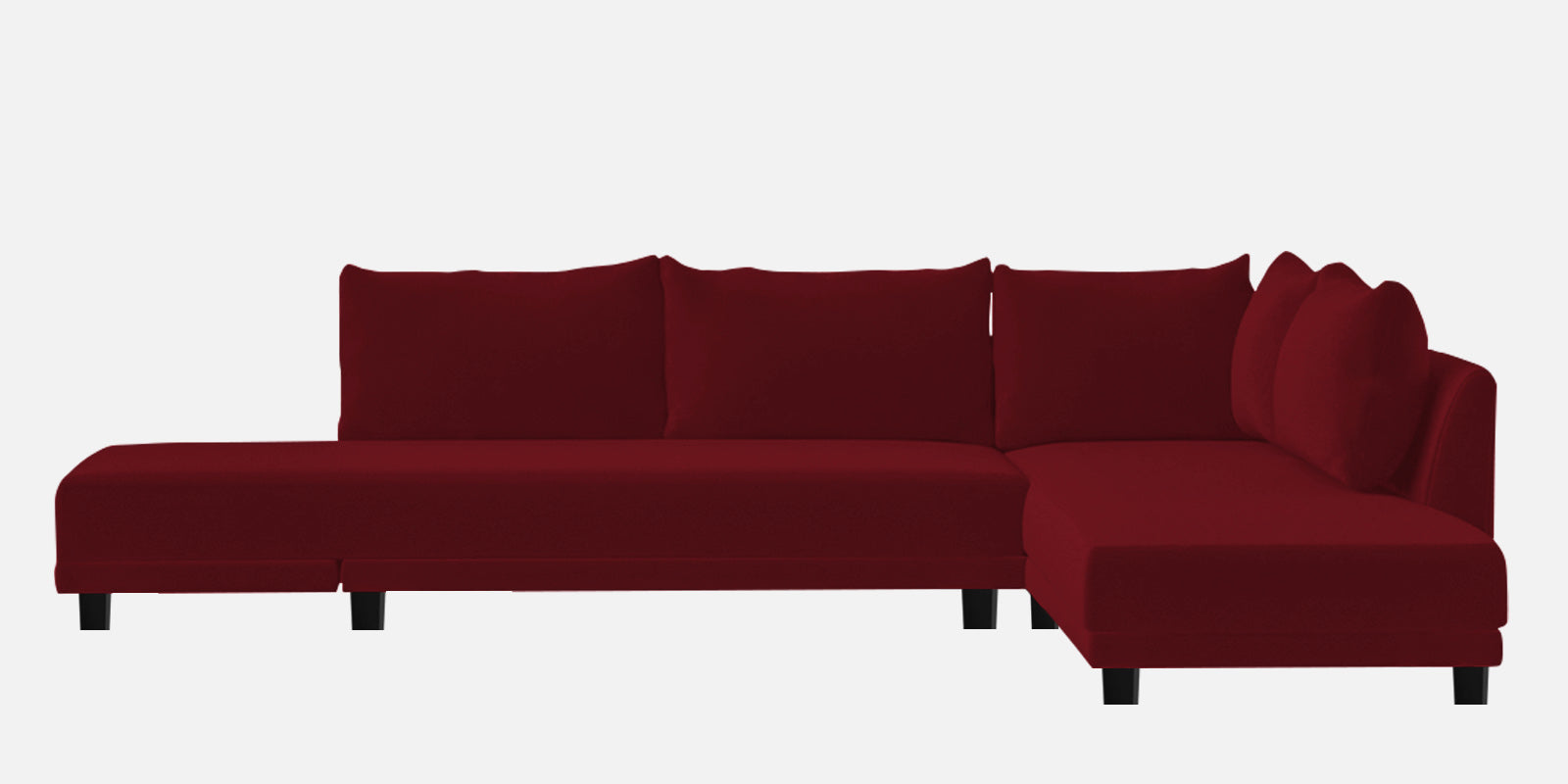 Ira Fabric LHS 6 Seater Sofa Cum Bed In Ruby Red Colour