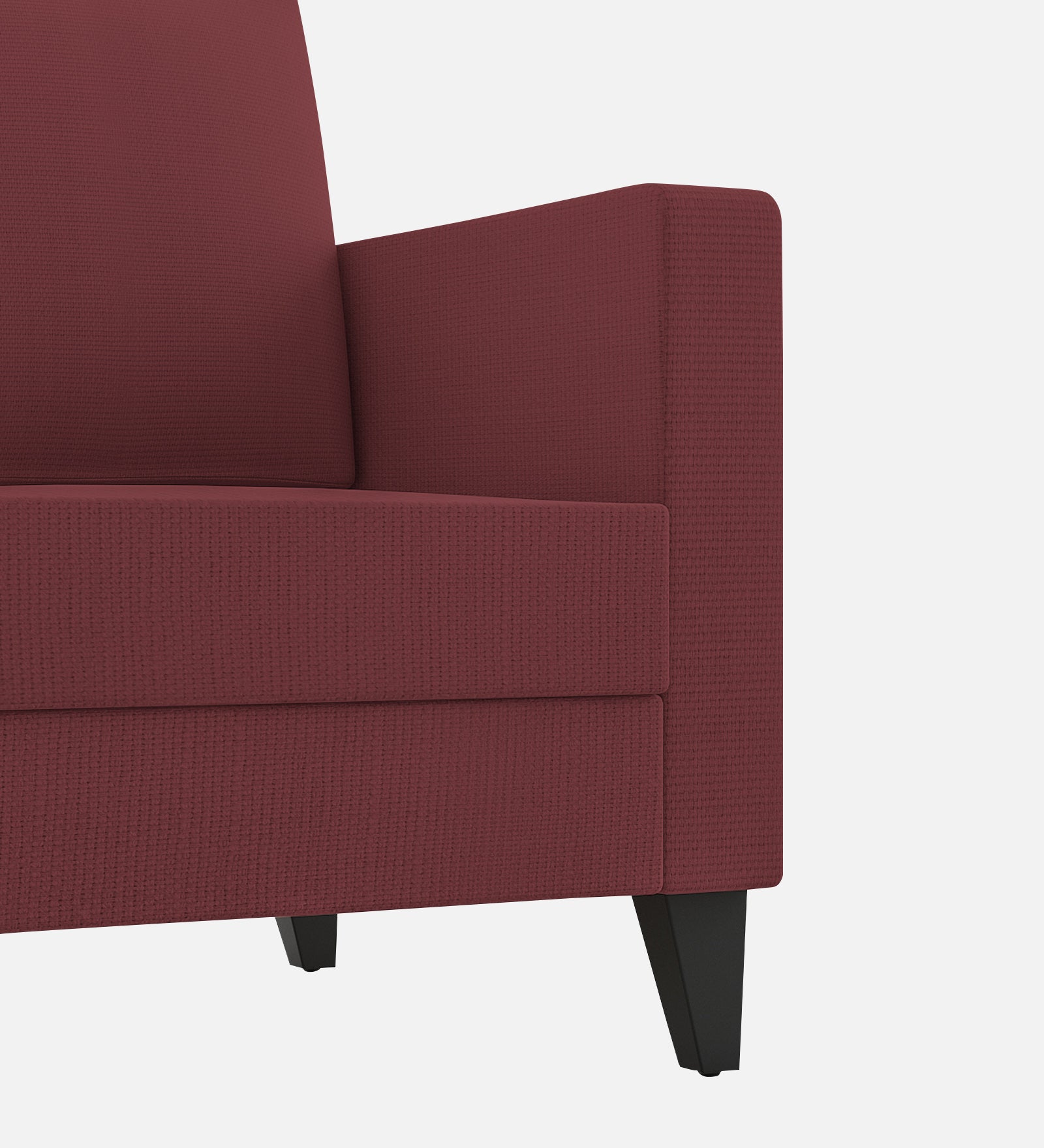 Nori Fabric 1 Seater Sofa In Blaze Red Colour