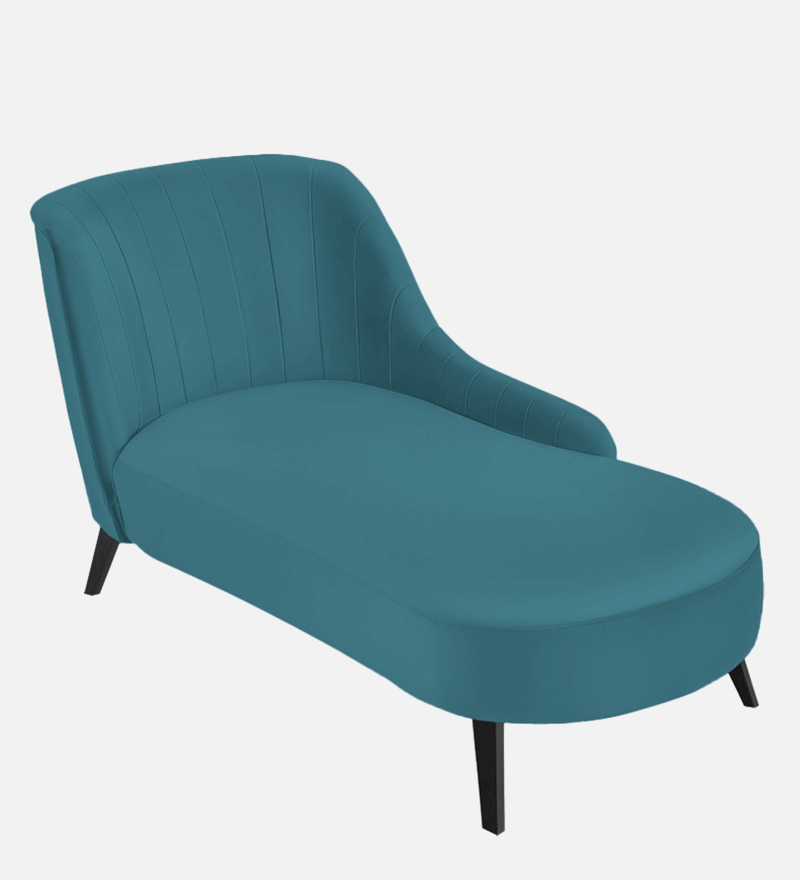 Flora Velvet RHS Chaise Lounger in Aqua Blue Colour