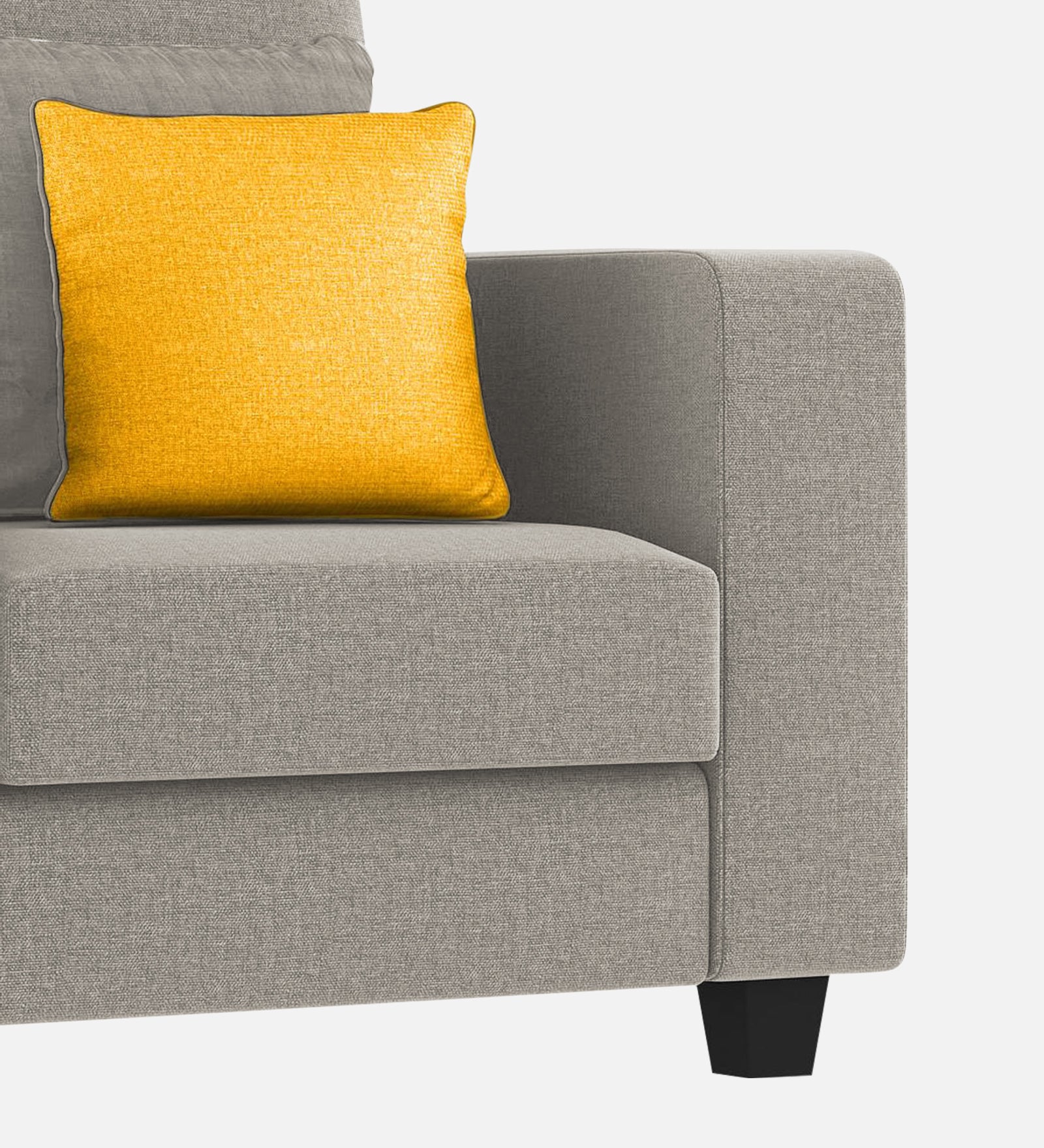 Nabi Fabric 1 Seater Sofa In Lit Grey Colour