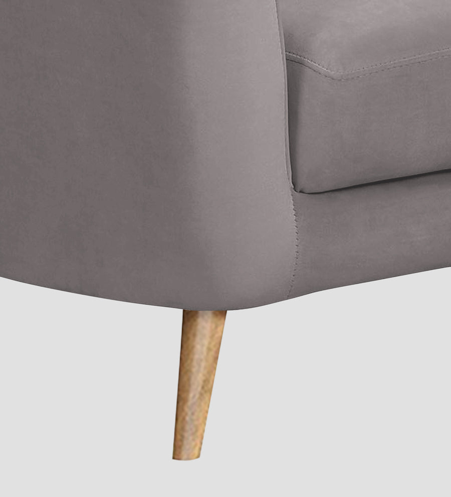 Kaylee Velvet 1 Seater Sofa In Pearl Grey Colour - Febonic Living