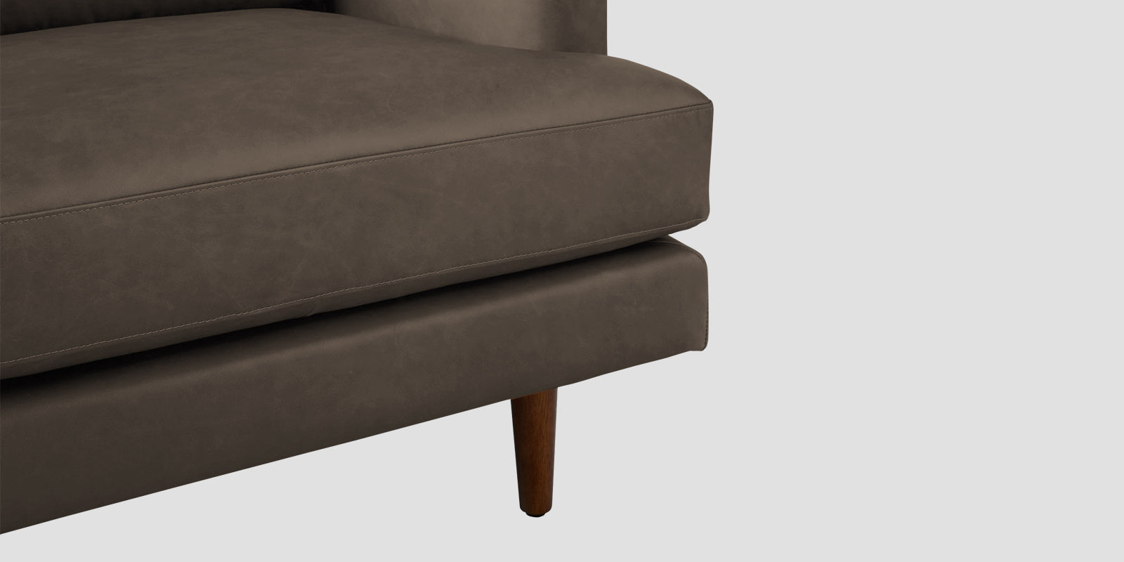 Sterio Leatherette 3 Seater Sofa in Peca Brown Colour