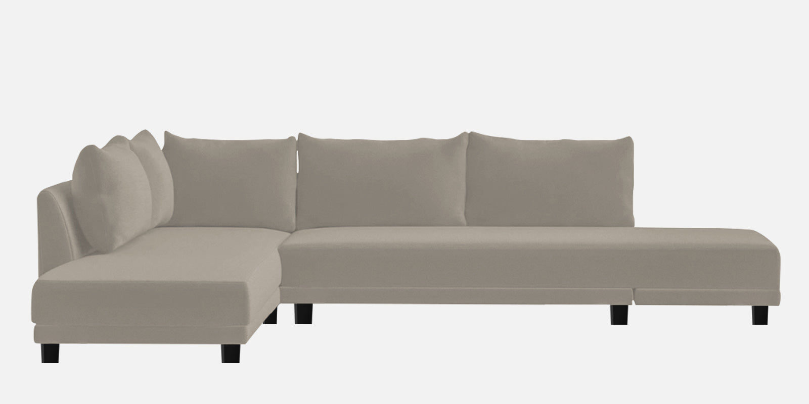 Ira Fabric RHS 6 Seater Sofa Cum Bed In Ash Grey Colour