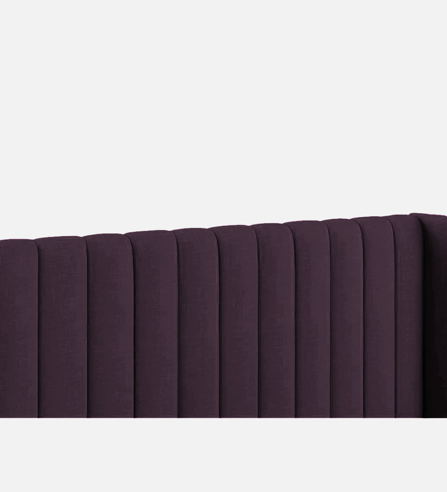Colina Fabric Upholstered Queen Size Bed In Greek Purple Colour With Box Storage - Febonic Living