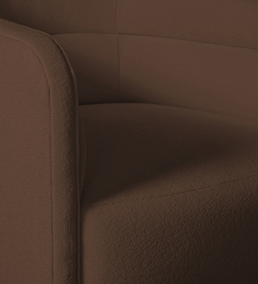 Ria Fabric Swivel Chair In Ash Brown Colour - Febonic Living