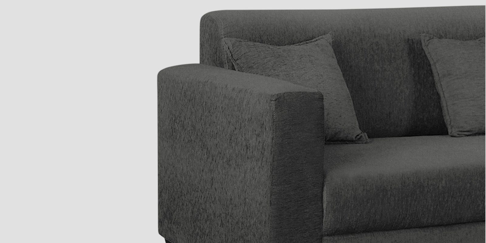 Nebula Fabric 2 Seater Sofa In Charcoal Grey Colour - Febonic Living
