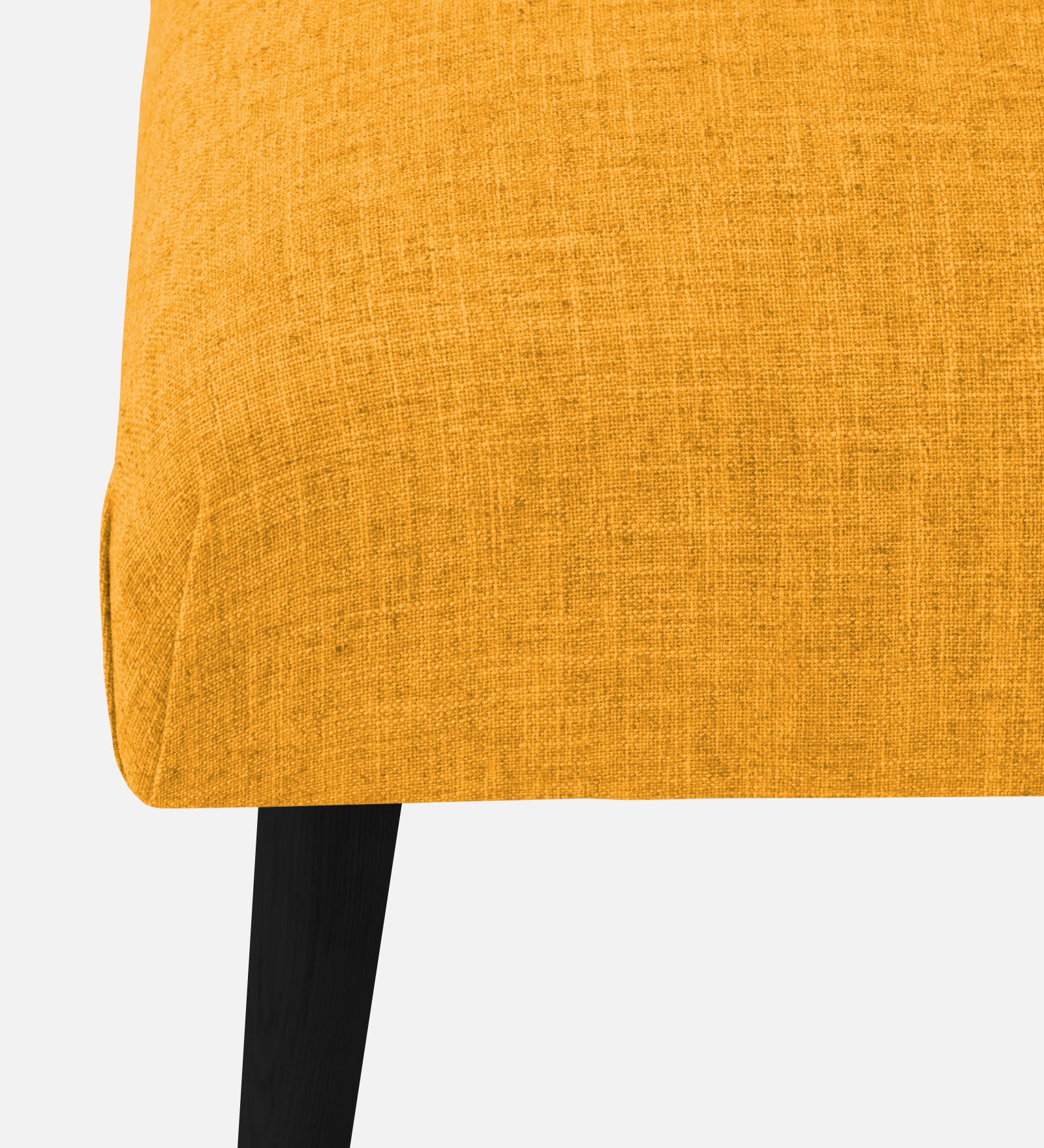 Adon Velvet Bench In Safforn Yellow Colour