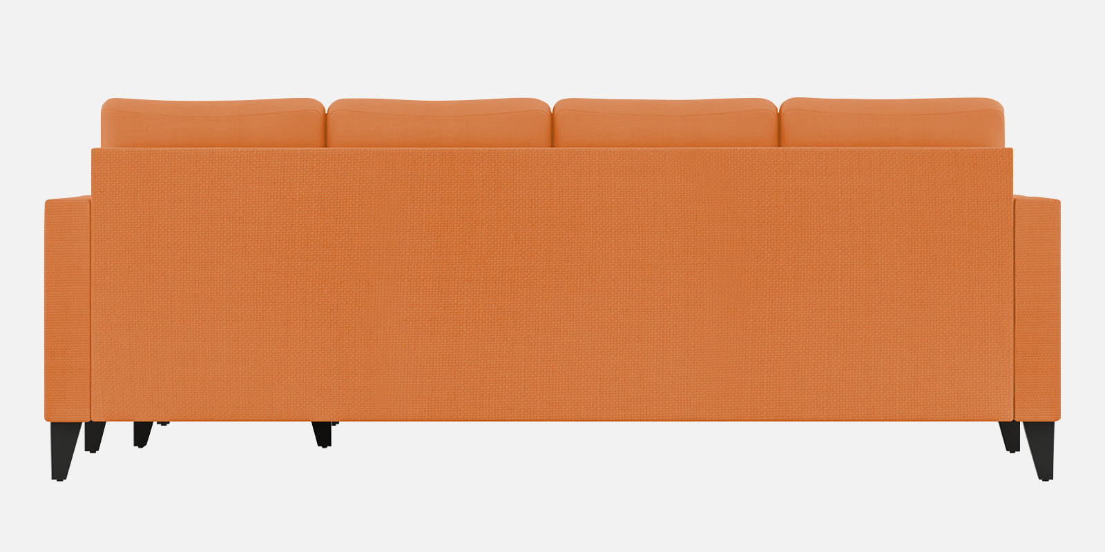 Nori Fabric LHS Sectional Sofa (3 + Lounger) In Dark Orange Colour